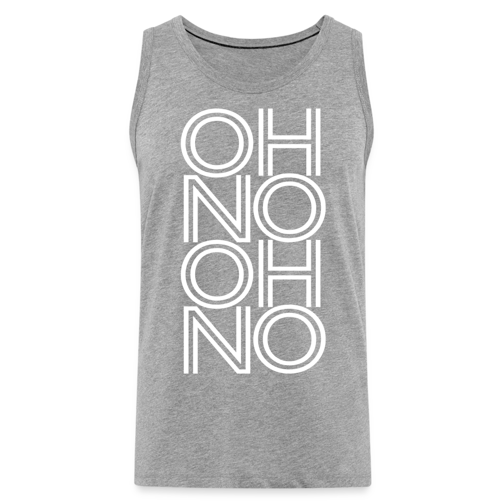 OH NO - Männer Tank Top - Grau meliert