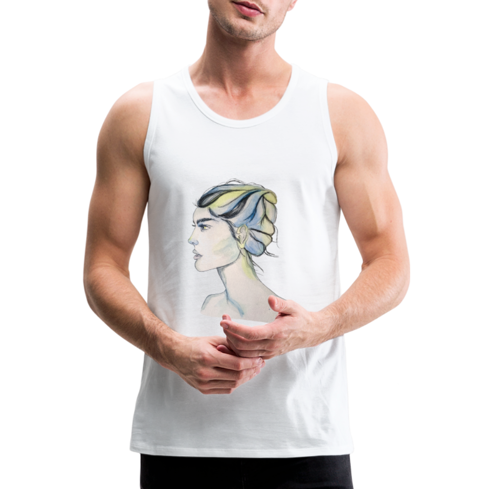 Portrait - Männer Tank Top - weiß