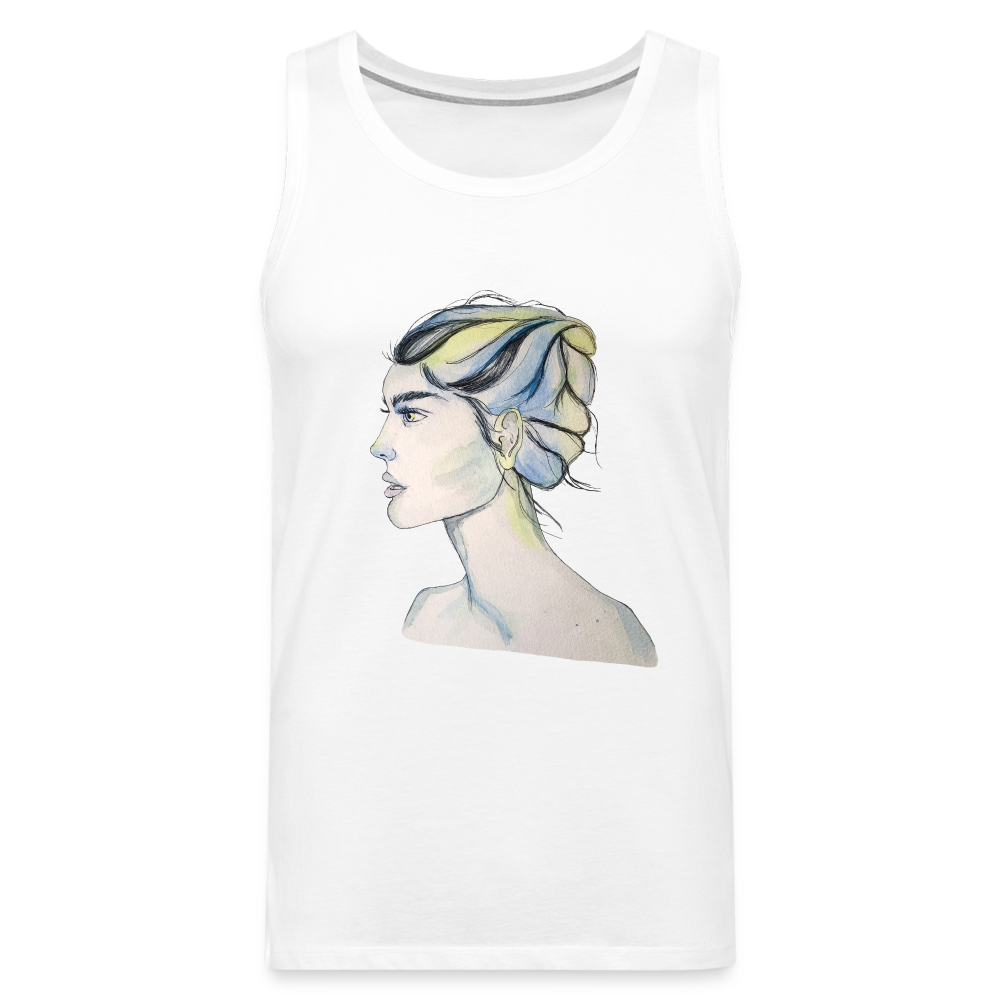 Portrait - Männer Tank Top - weiß
