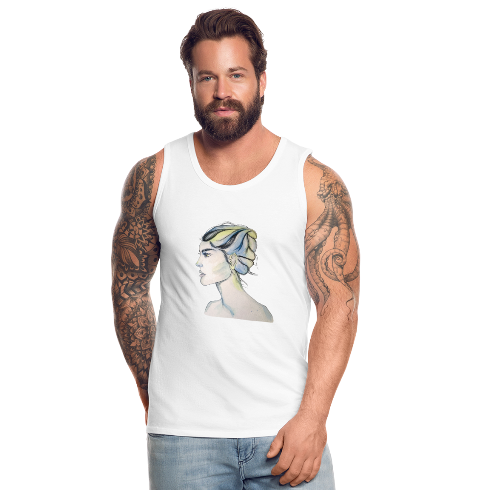 Portrait - Männer Tank Top - weiß