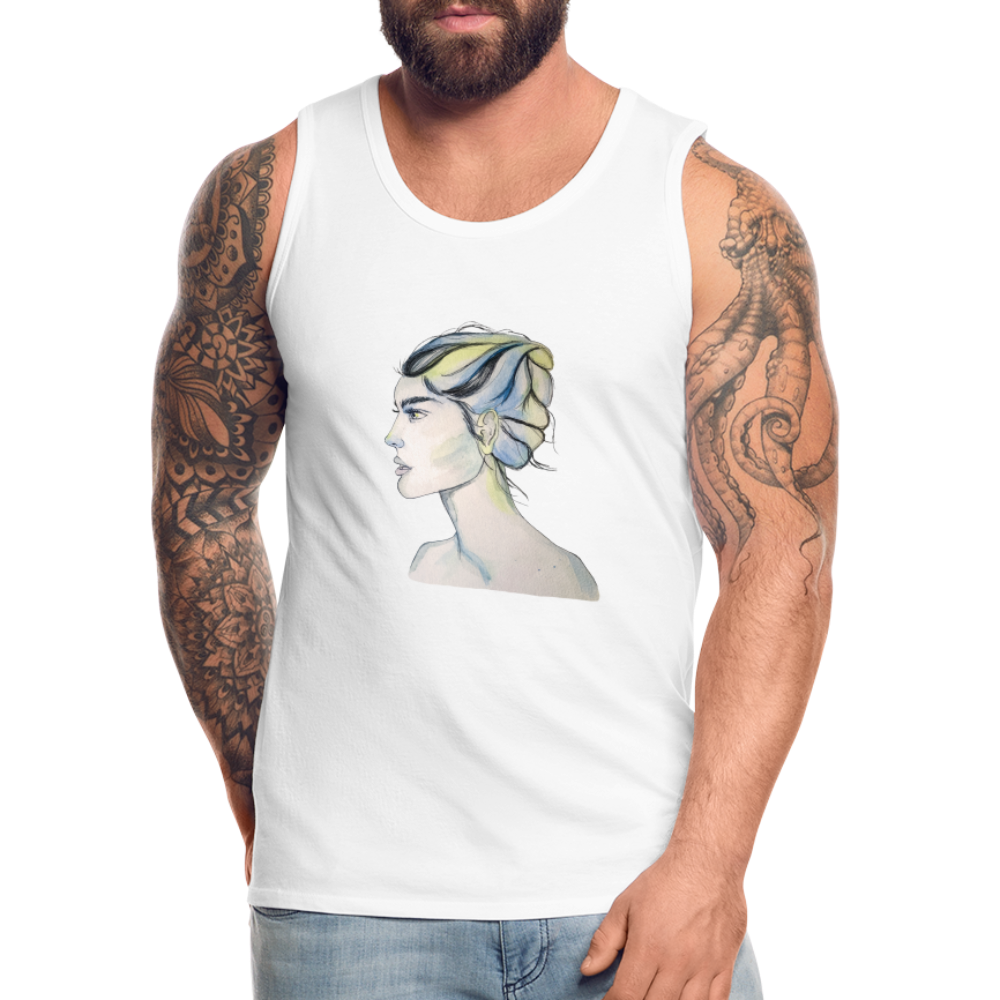 Portrait - Männer Tank Top - weiß