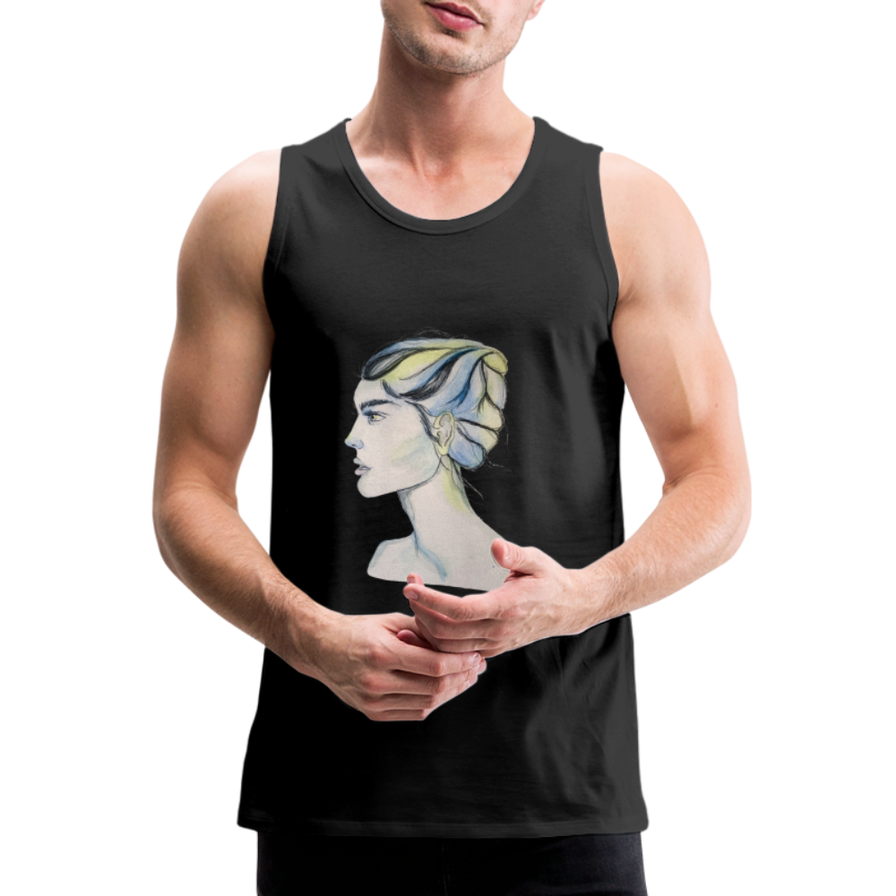 Portrait - Männer Tank Top - Schwarz