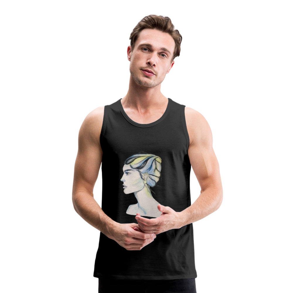 Portrait - Männer Tank Top - Schwarz