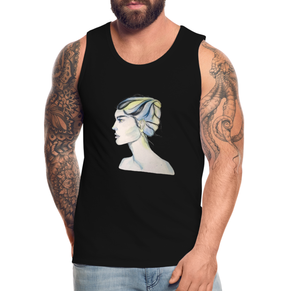 Portrait - Männer Tank Top - Schwarz