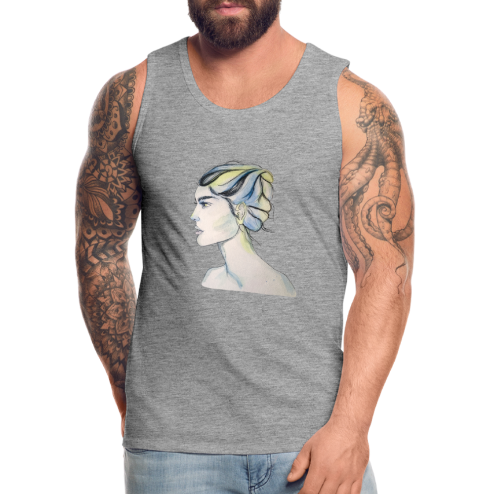 Portrait - Männer Tank Top - Grau meliert
