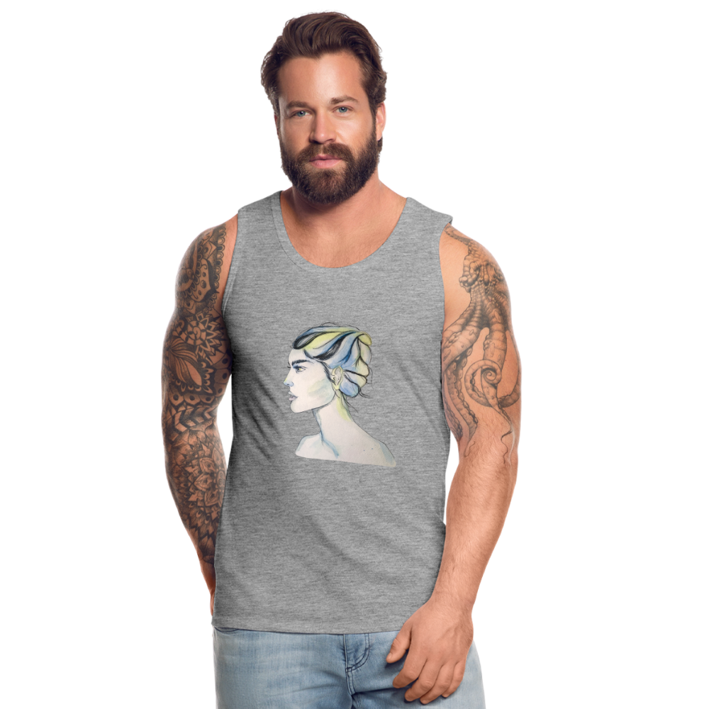 Portrait - Männer Tank Top - Grau meliert