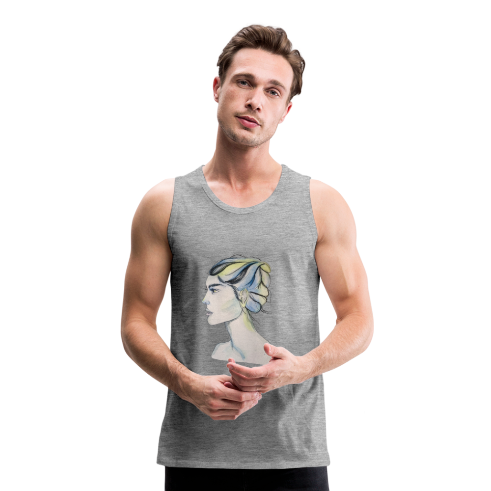 Portrait - Männer Tank Top - Grau meliert