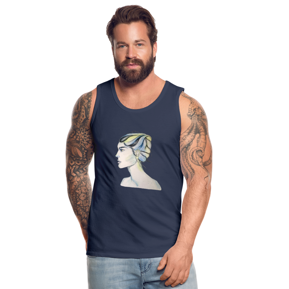 Portrait - Männer Tank Top - Navy