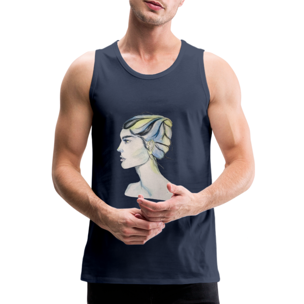 Portrait - Männer Tank Top - Navy