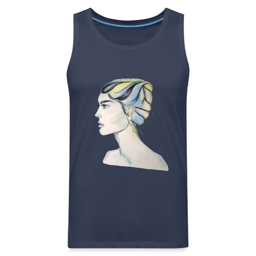 Portrait - Männer Tank Top - Navy
