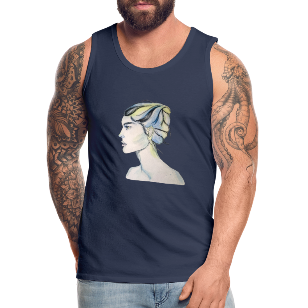Portrait - Männer Tank Top - Navy