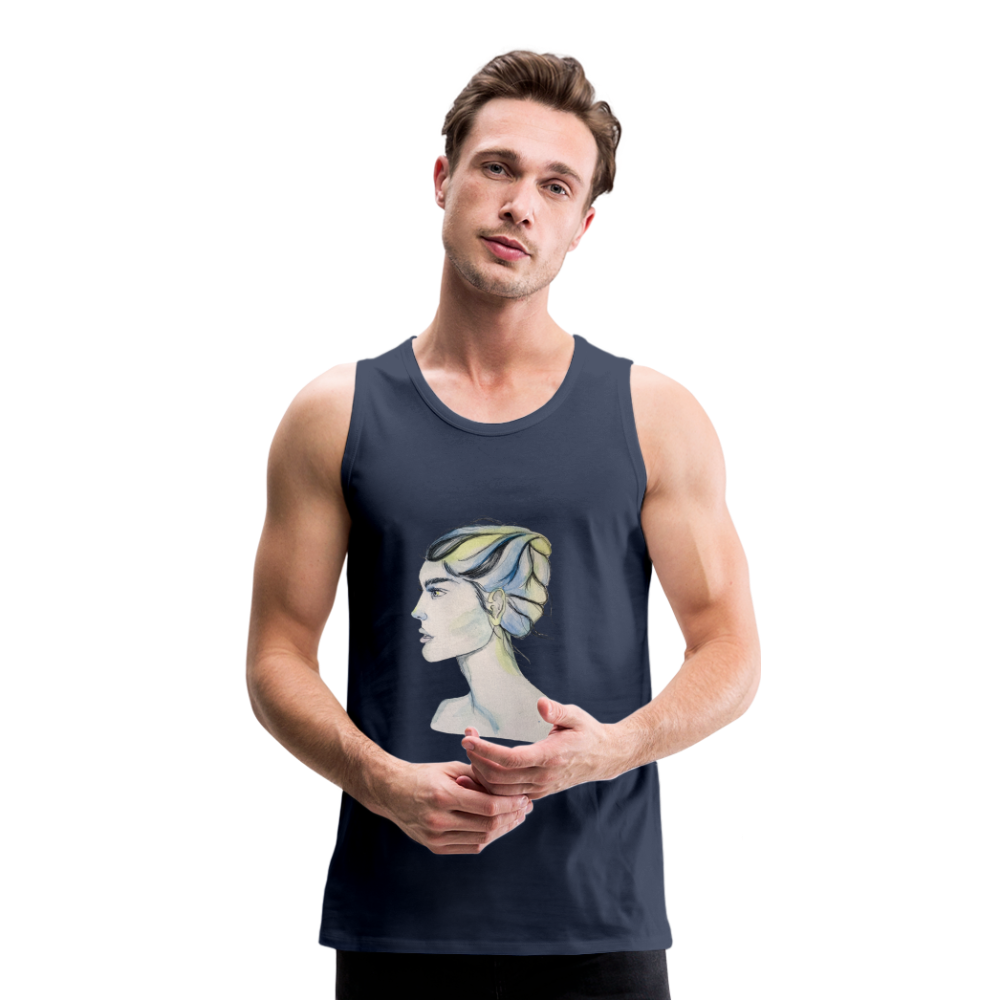 Portrait - Männer Tank Top - Navy