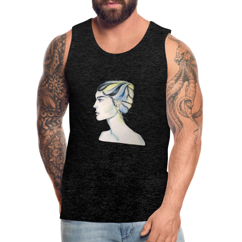 Portrait - Männer Tank Top - Anthrazit