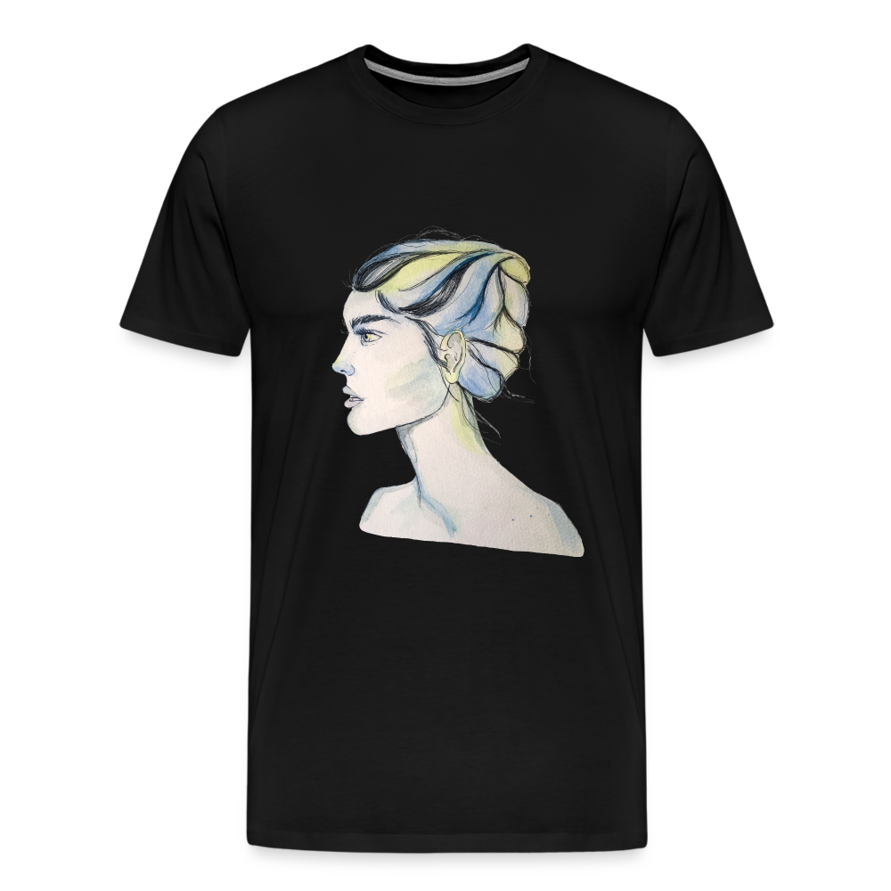 Portrait - Männer T-Shirt - Schwarz