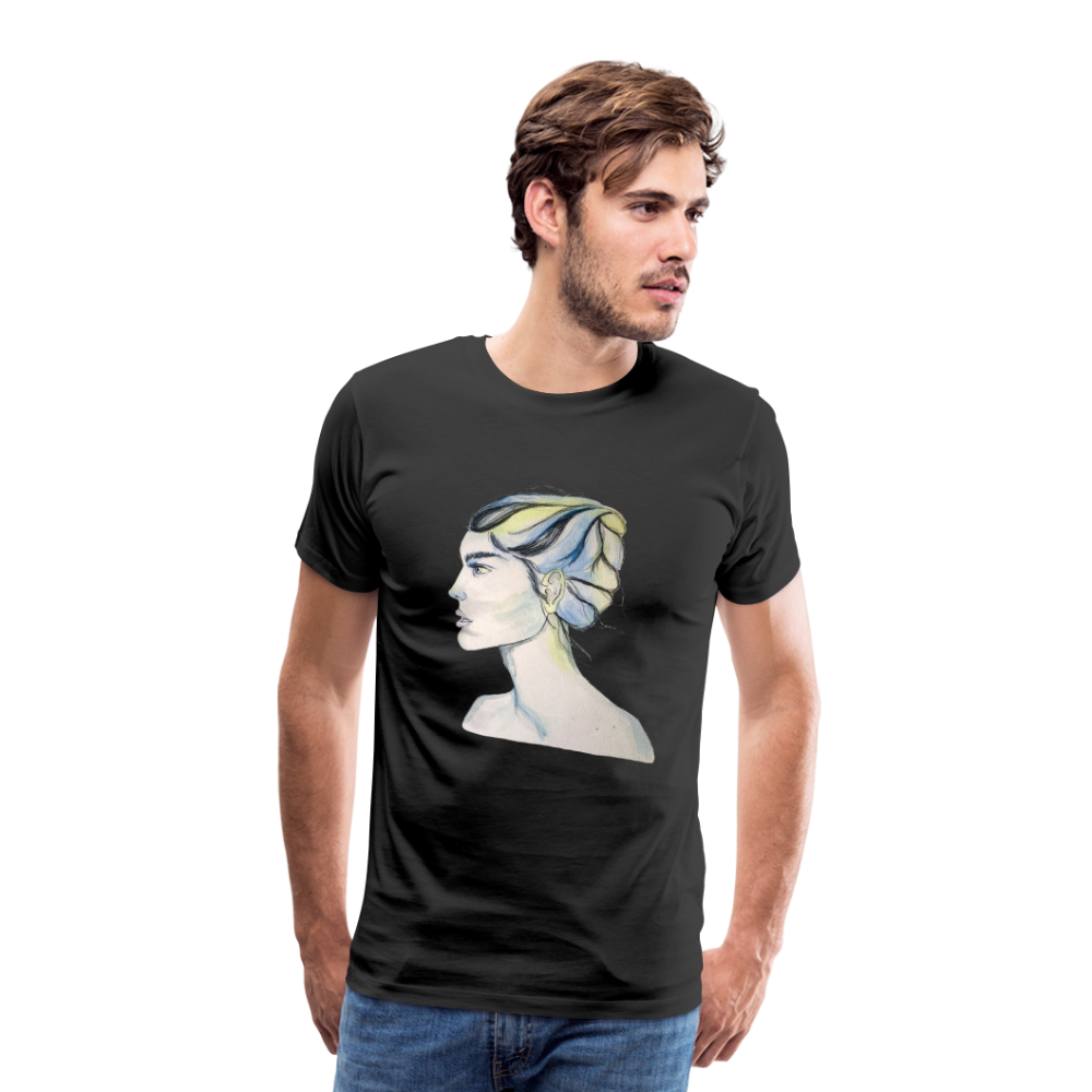 Portrait - Männer T-Shirt - Schwarz