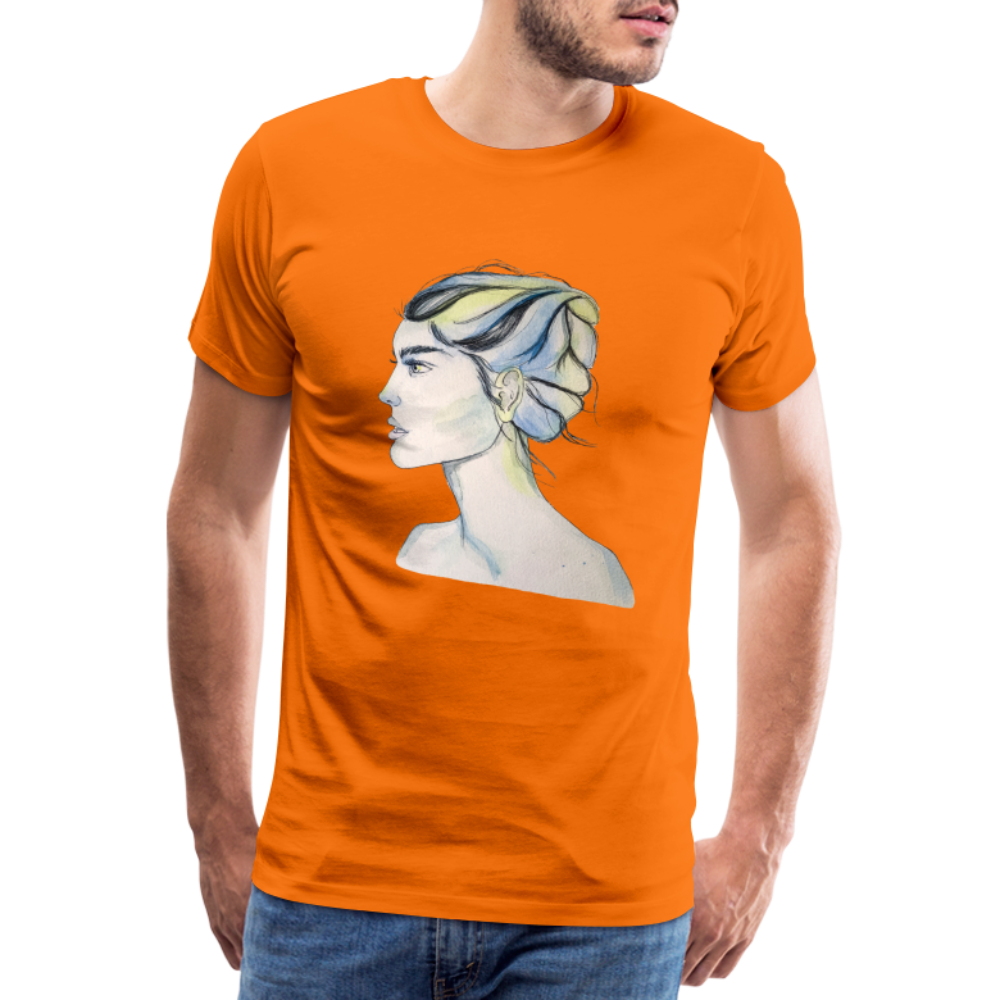 Portrait - Männer T-Shirt - Orange