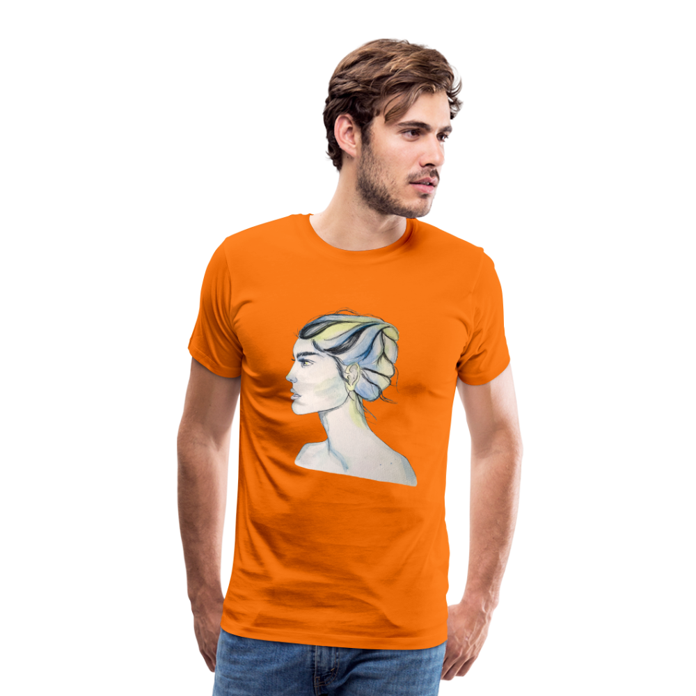Portrait - Männer T-Shirt - Orange