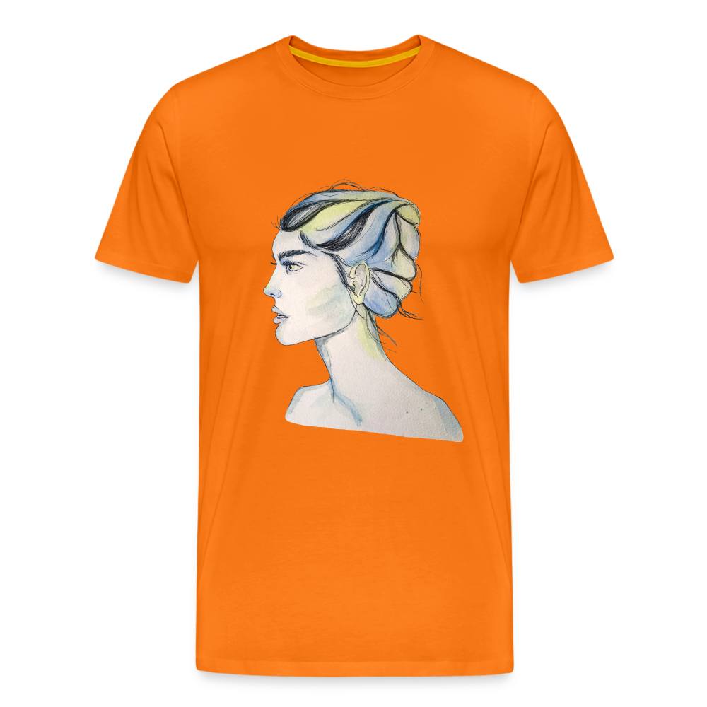 Portrait - Männer T-Shirt - Orange