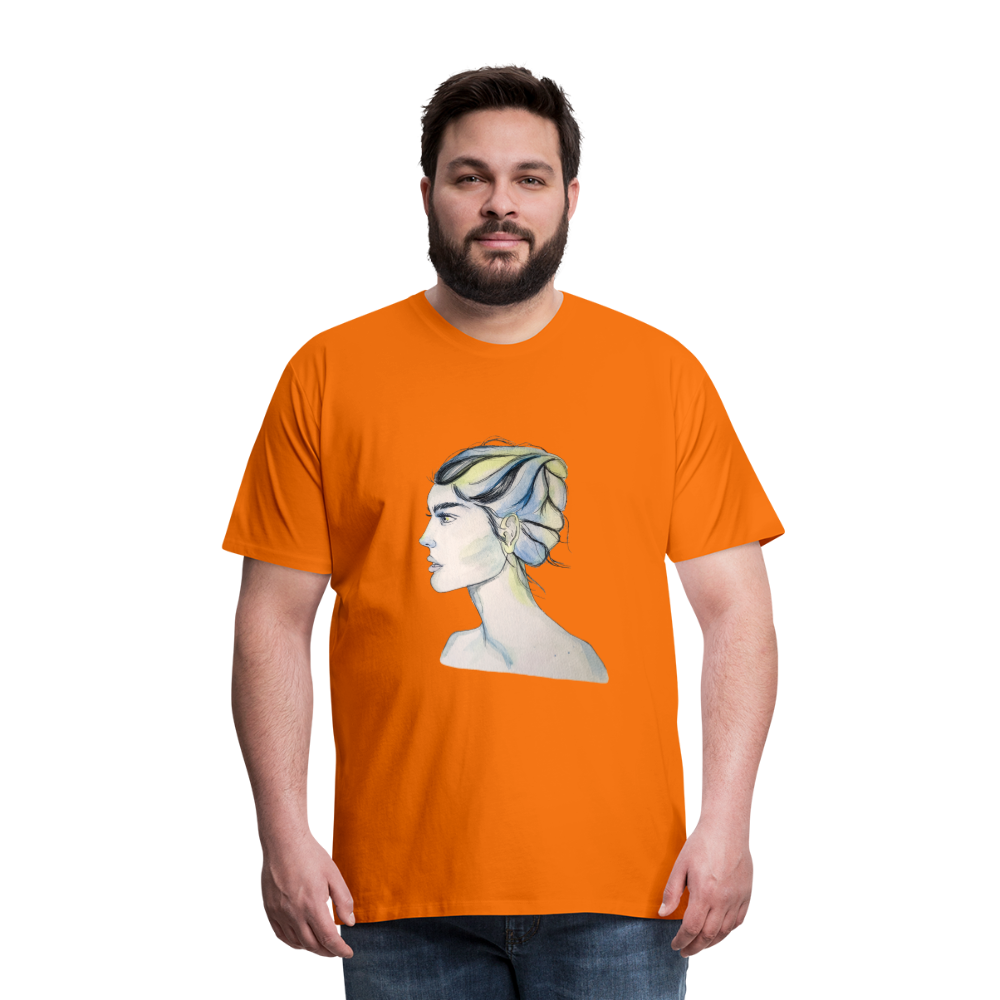 Portrait - Männer T-Shirt - Orange