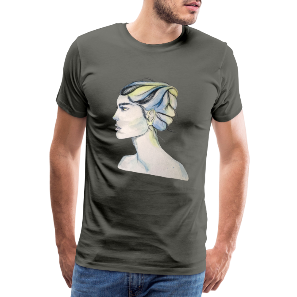 Portrait - Männer T-Shirt - Asphalt