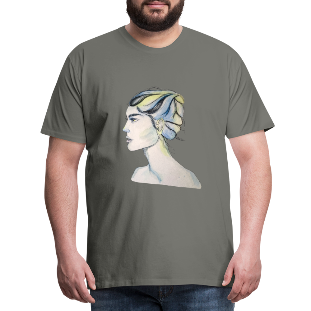 Portrait - Männer T-Shirt - Asphalt