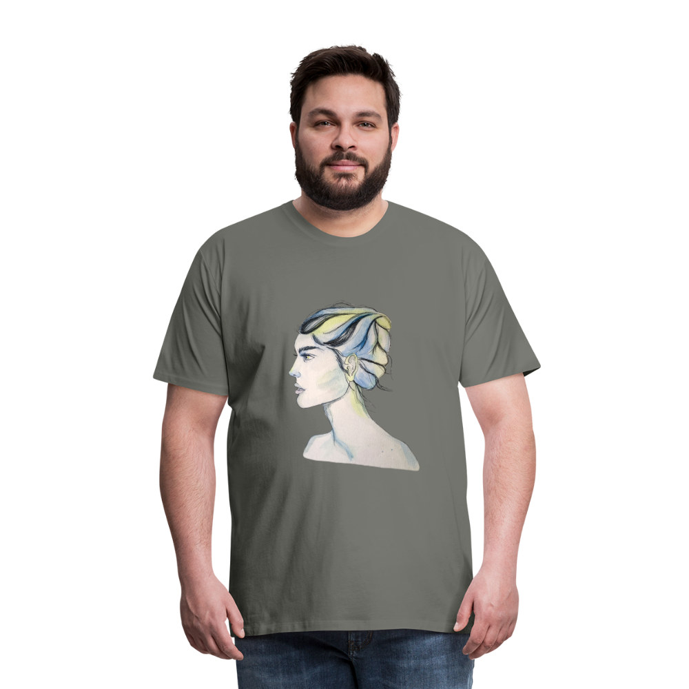 Portrait - Männer T-Shirt - Asphalt