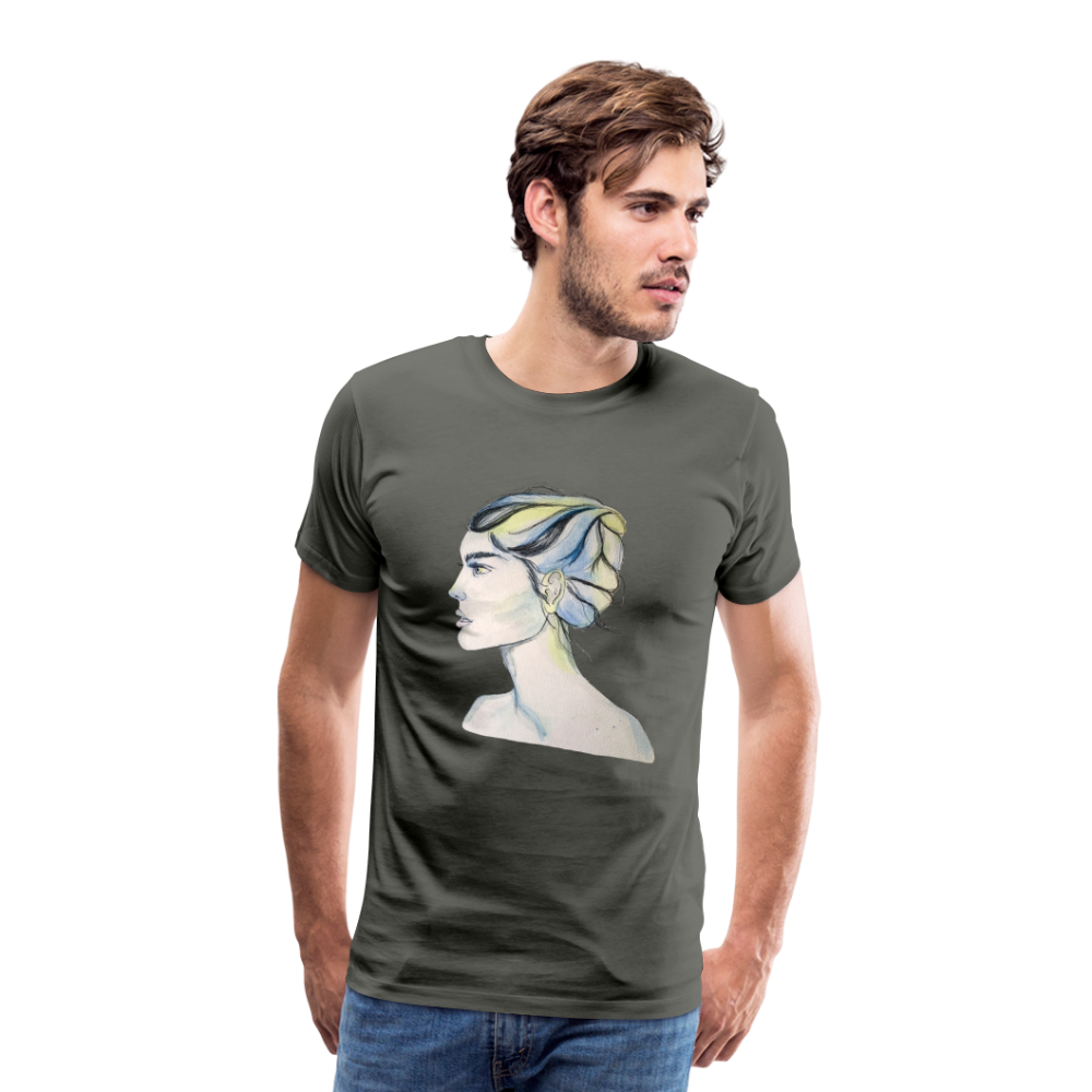 Portrait - Männer T-Shirt - Asphalt