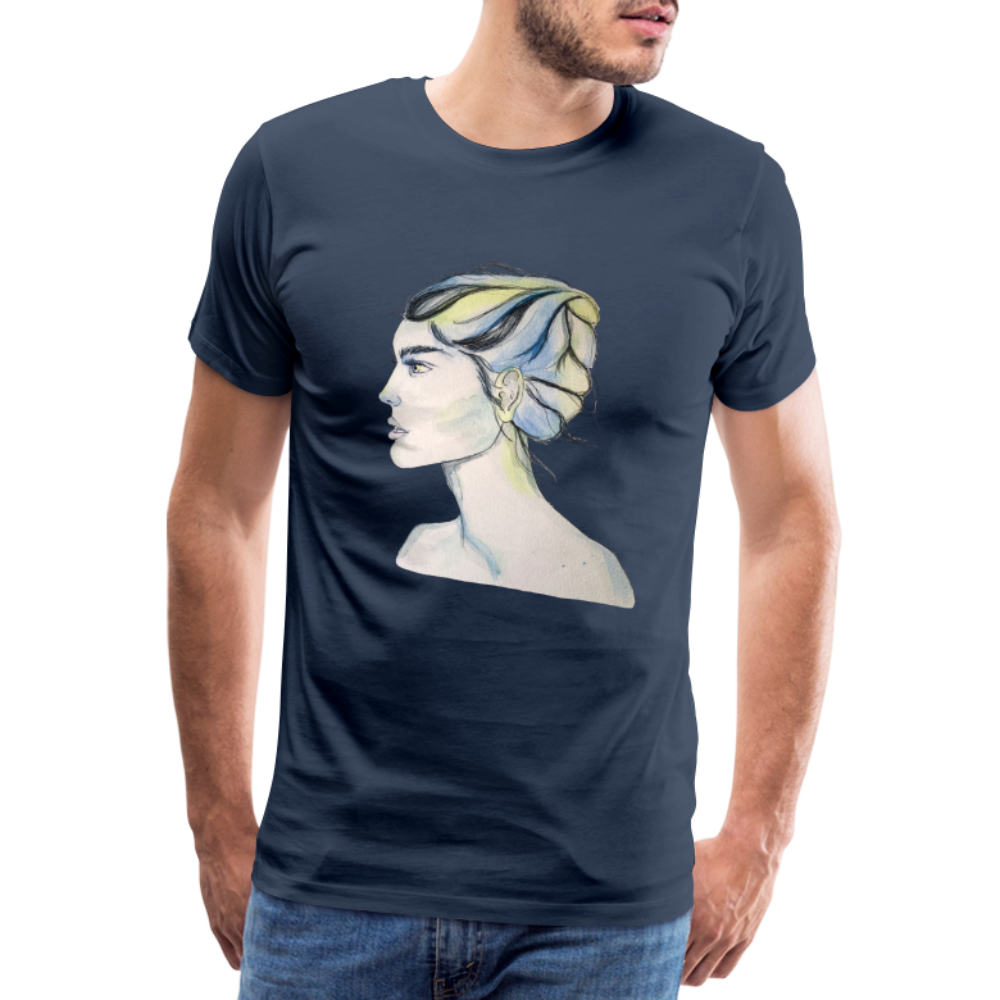 Portrait - Männer T-Shirt - Navy