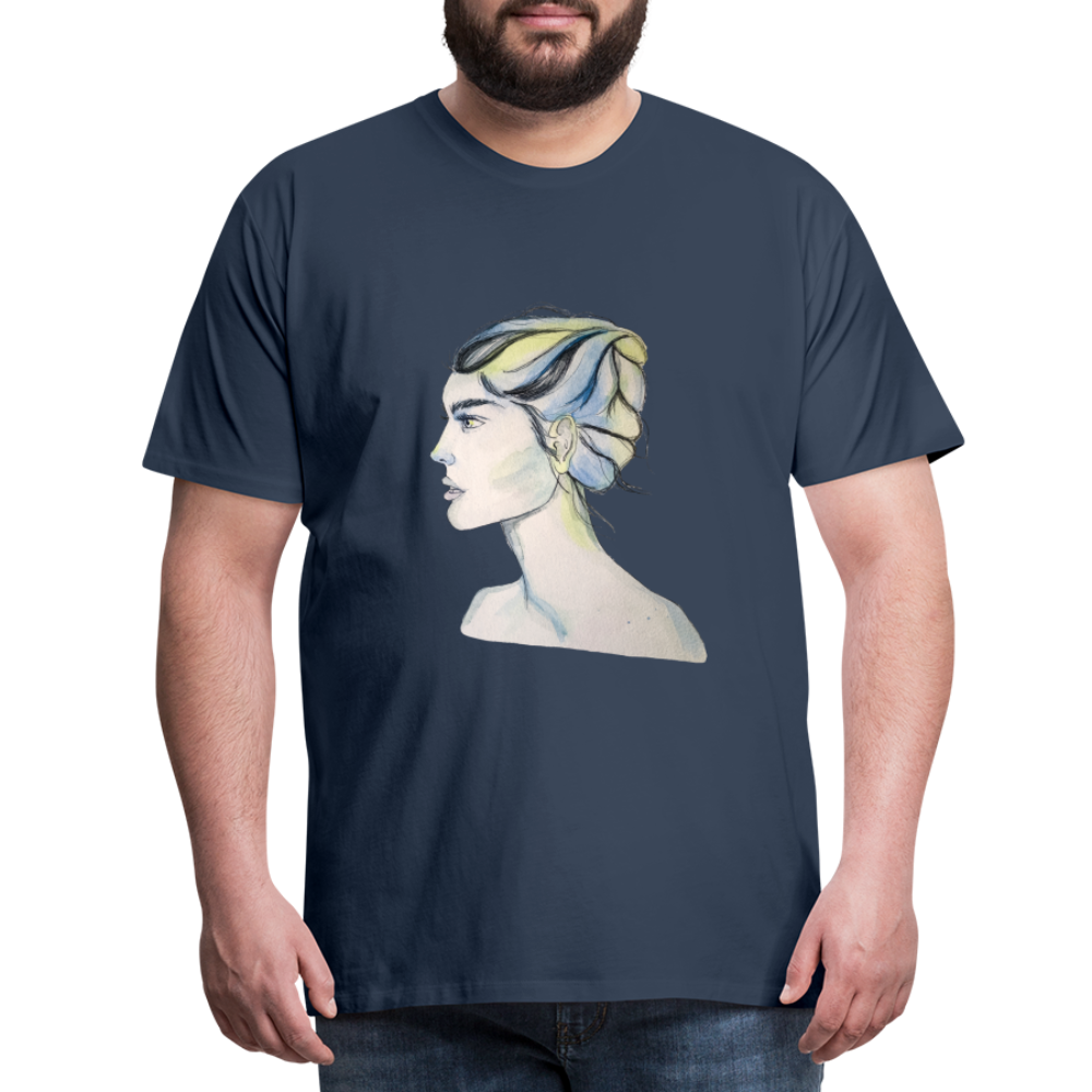 Portrait - Männer T-Shirt - Navy