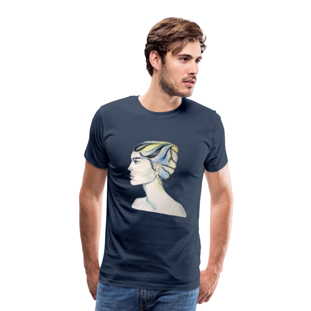 Portrait - Männer T-Shirt - Navy