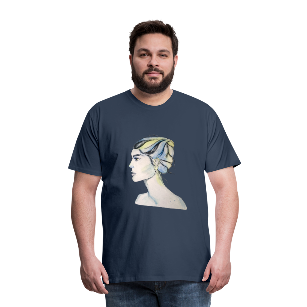 Portrait - Männer T-Shirt - Navy