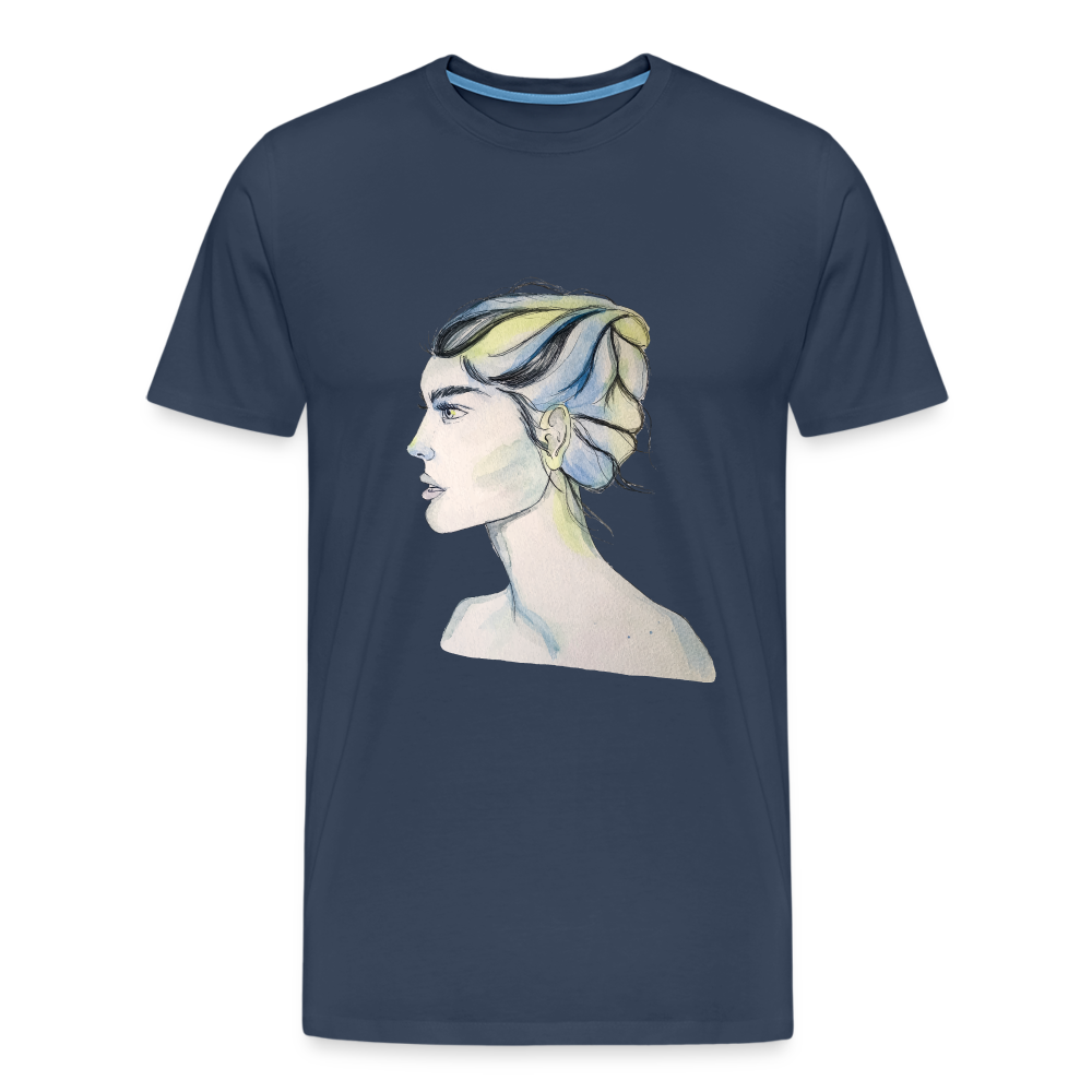 Portrait - Männer T-Shirt - Navy