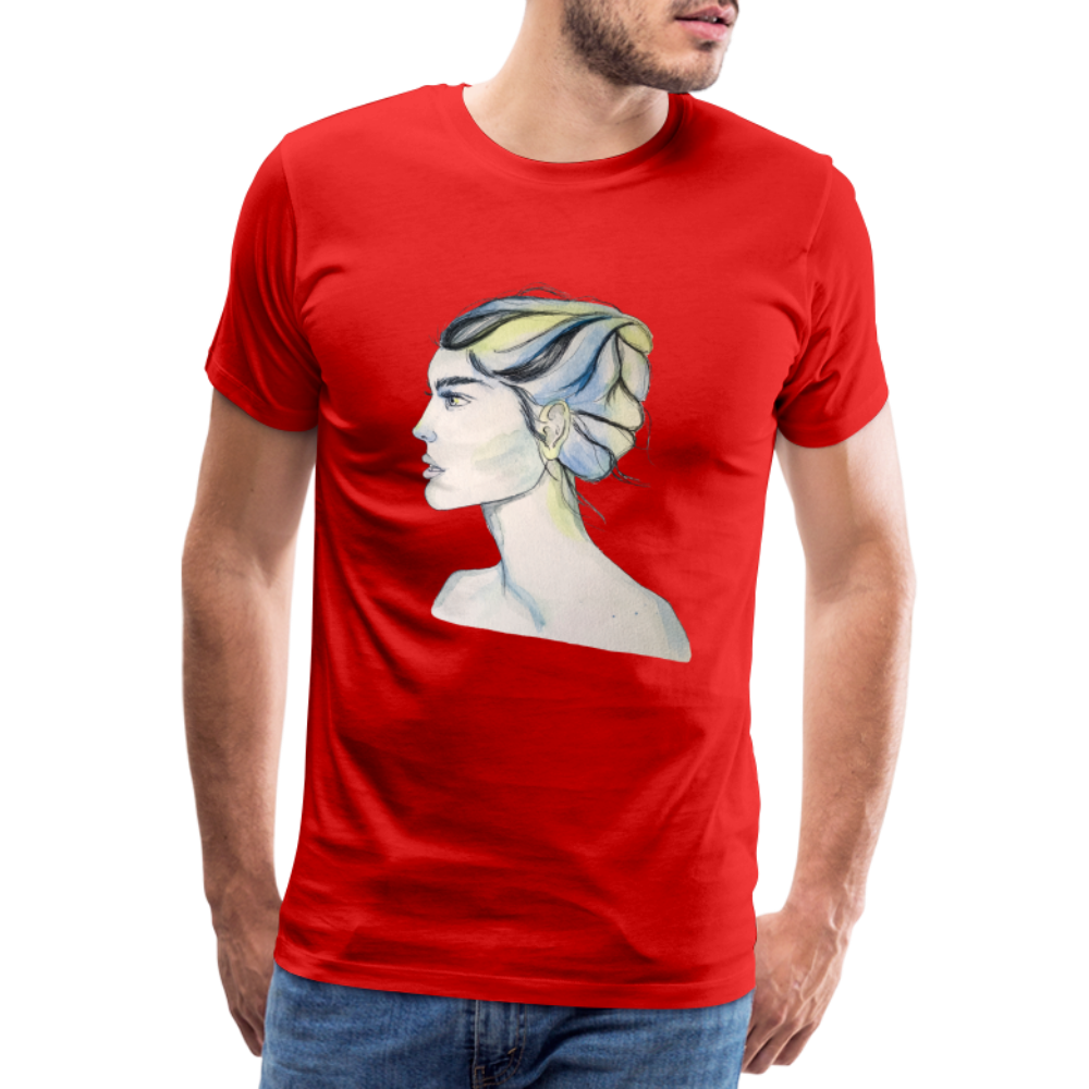 Portrait - Männer T-Shirt - Rot