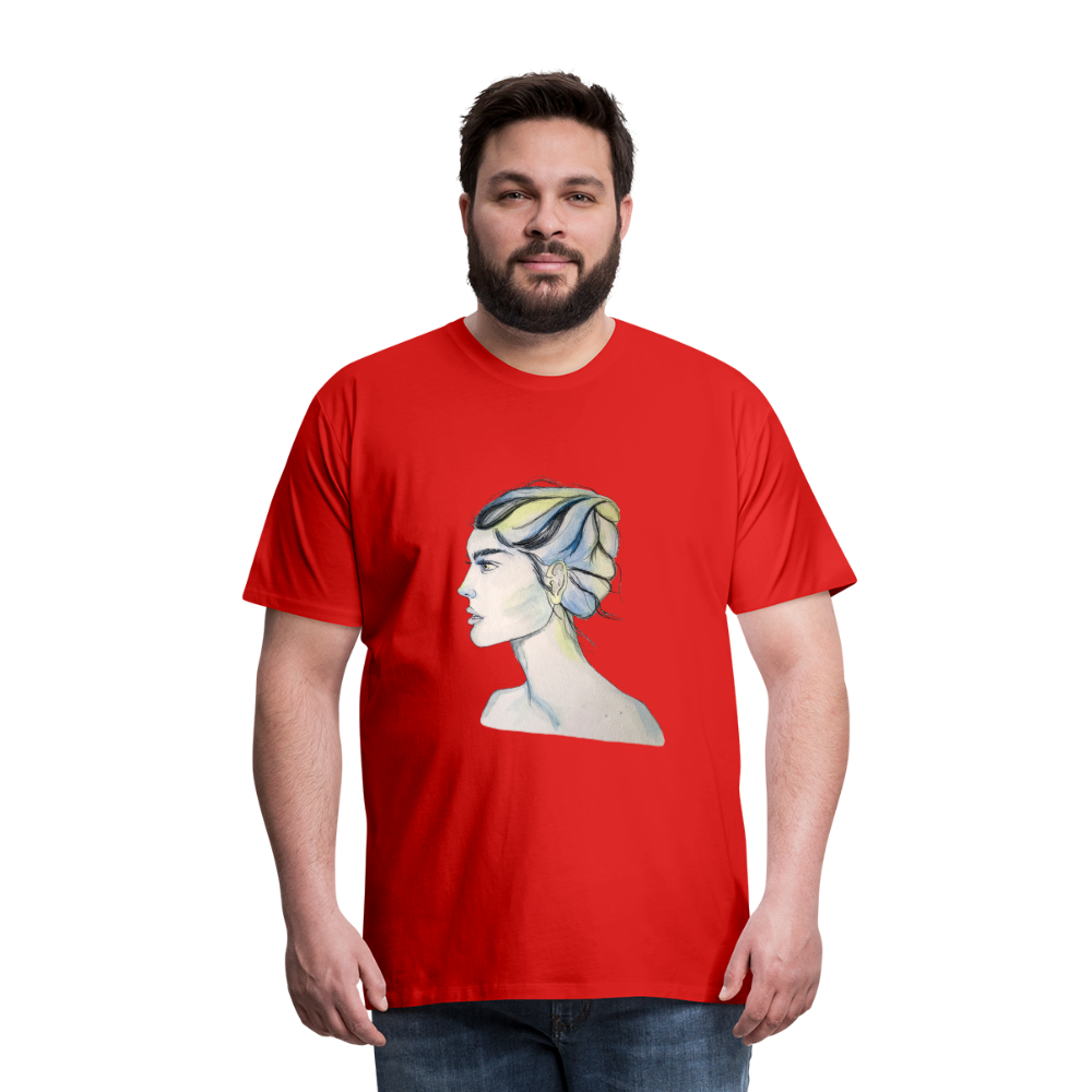 Portrait - Männer T-Shirt - Rot