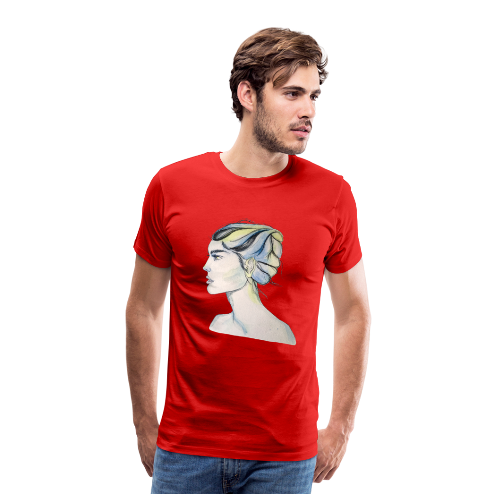 Portrait - Männer T-Shirt - Rot