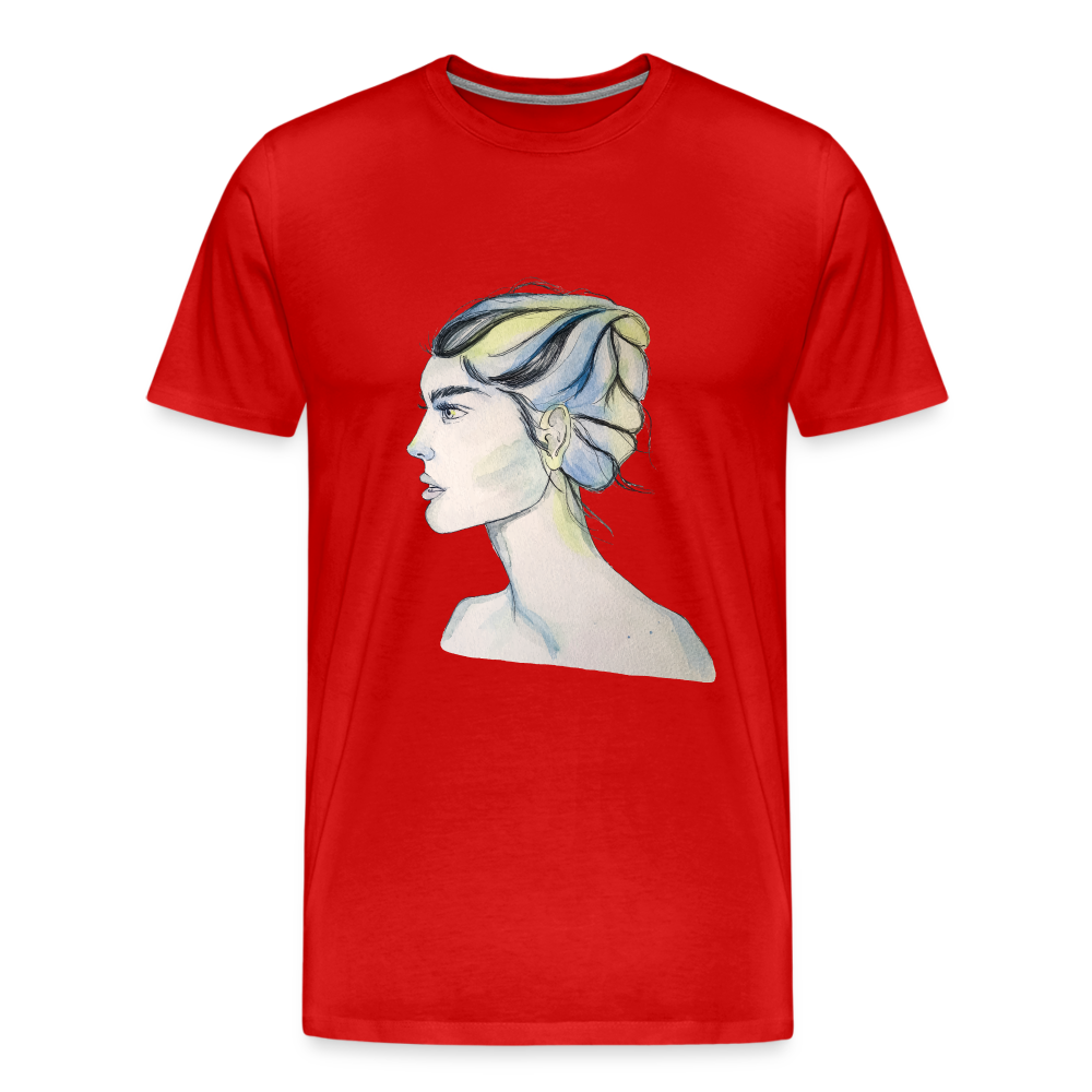 Portrait - Männer T-Shirt - Rot