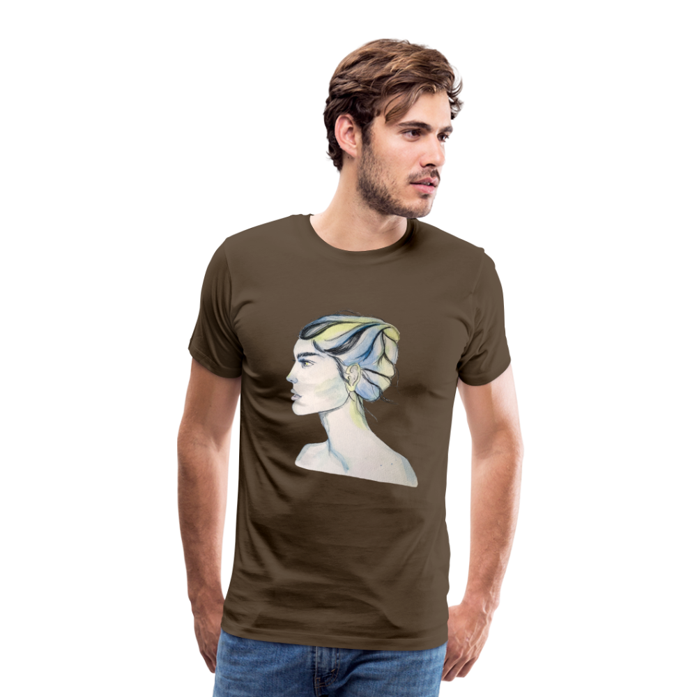 Portrait - Männer T-Shirt - Edelbraun