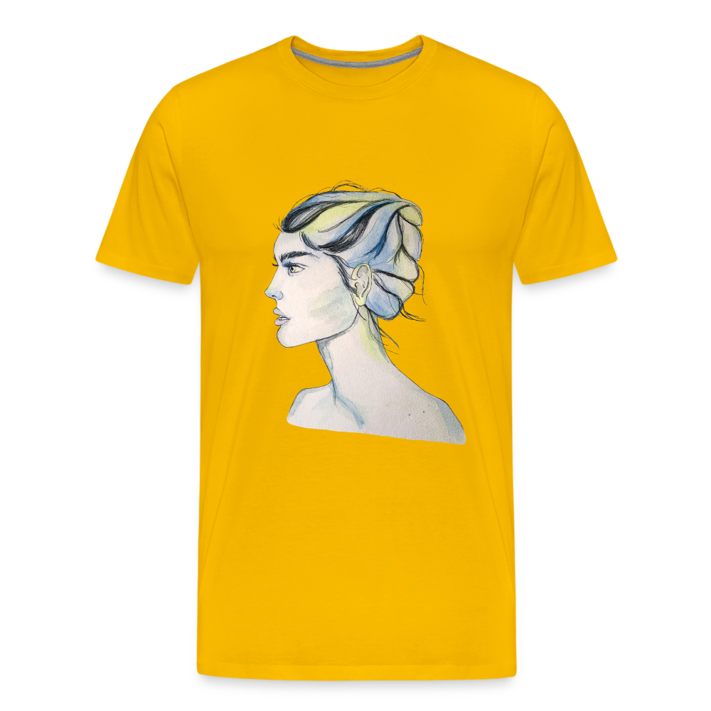 Portrait - Männer T-Shirt - Sonnengelb