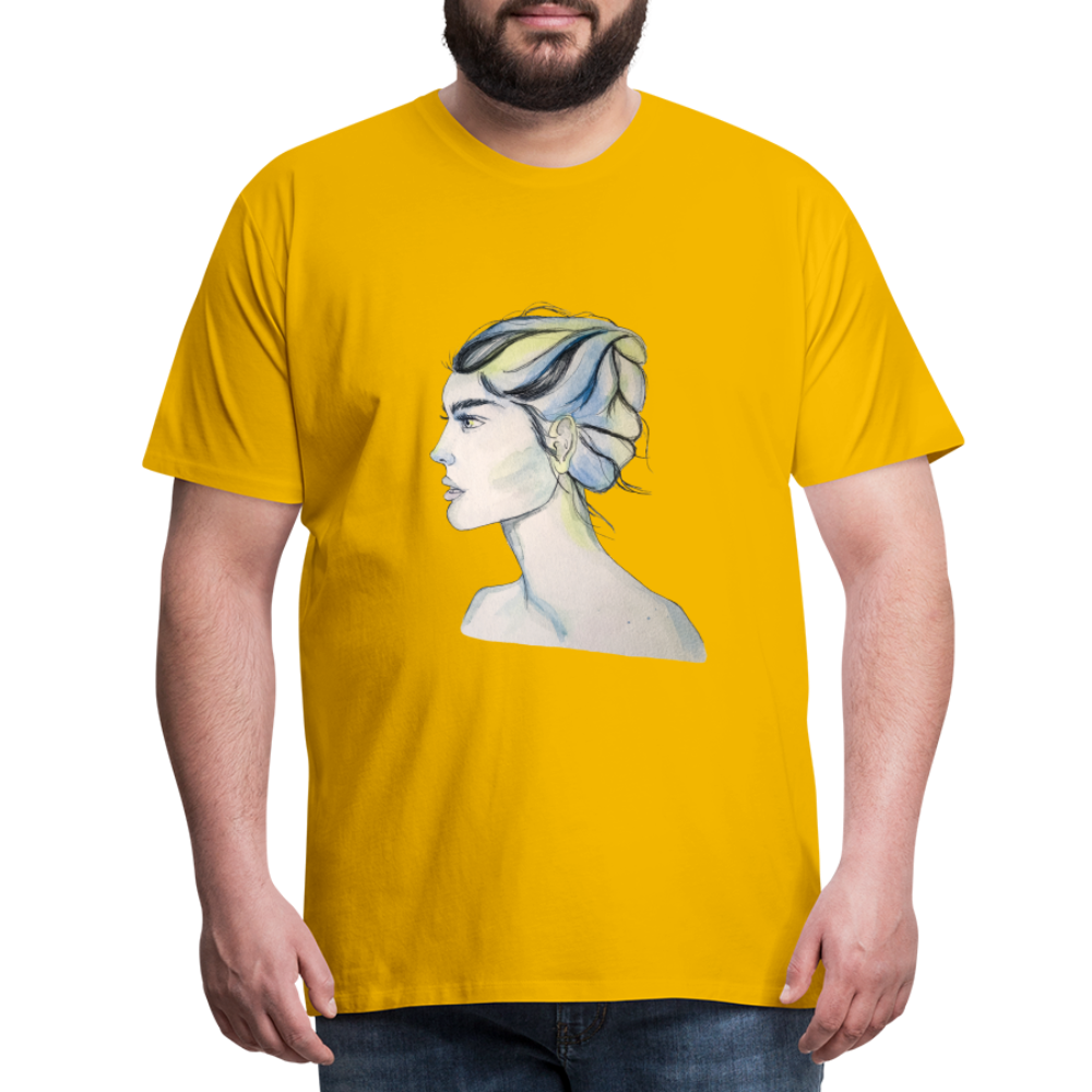 Portrait - Männer T-Shirt - Sonnengelb
