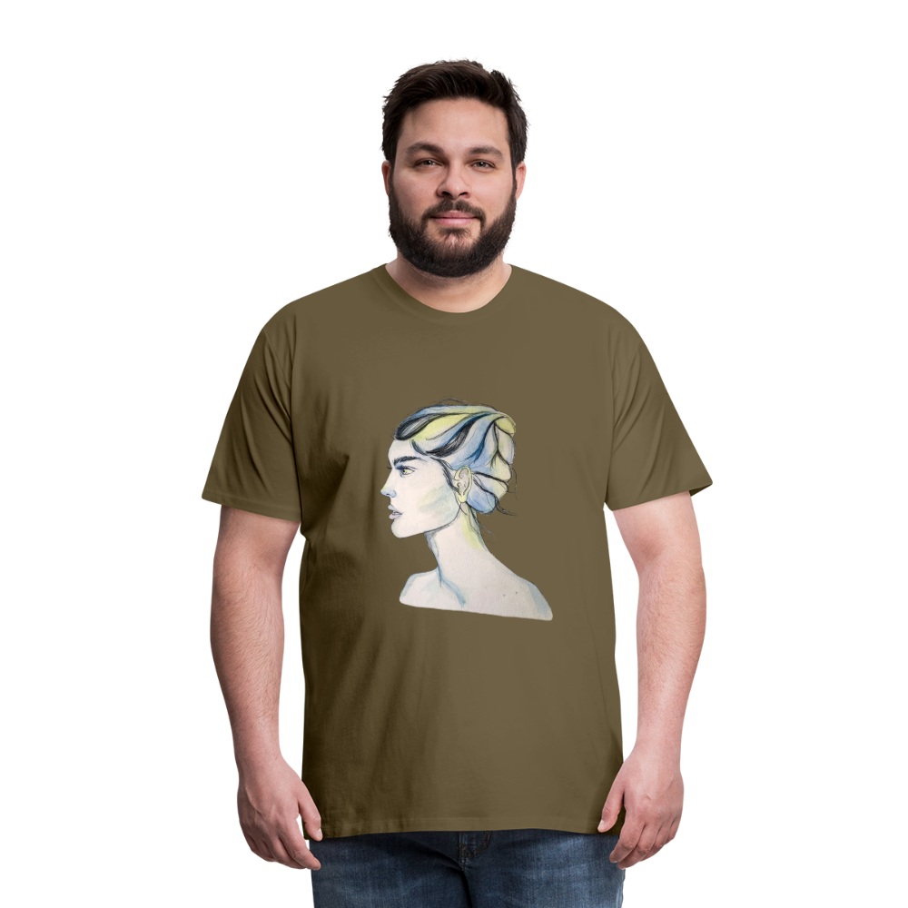 Portrait - Männer T-Shirt - Khaki