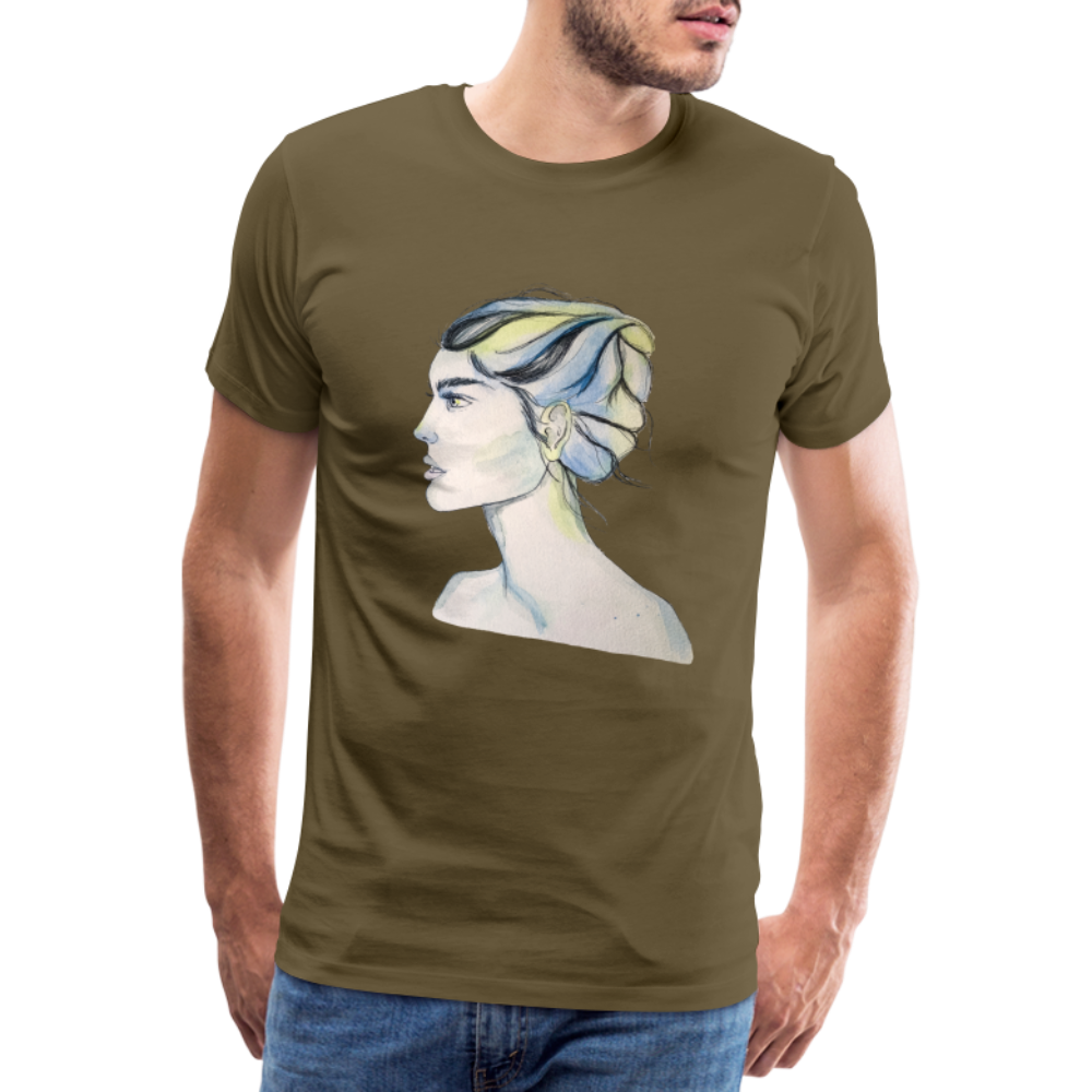 Portrait - Männer T-Shirt - Khaki