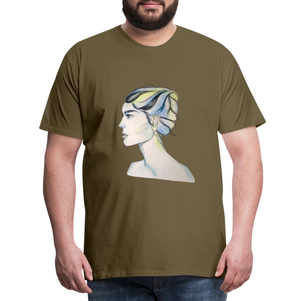 Portrait - Männer T-Shirt - Khaki