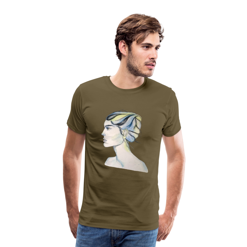 Portrait - Männer T-Shirt - Khaki