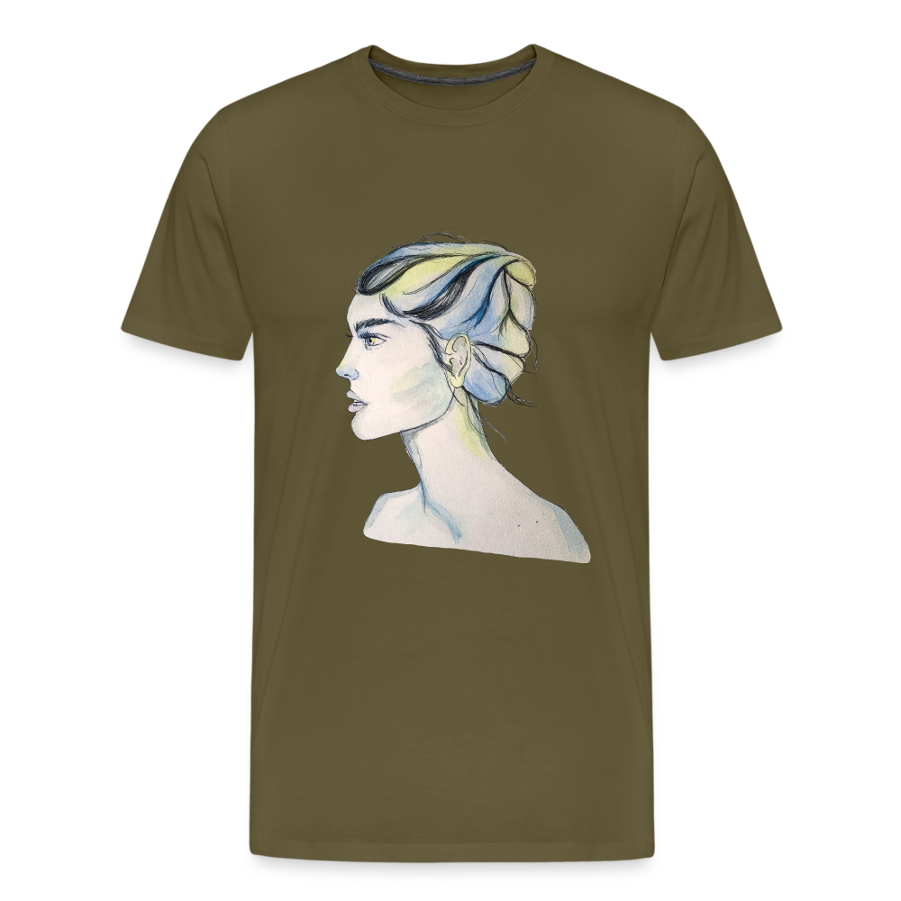 Portrait - Männer T-Shirt - Khaki