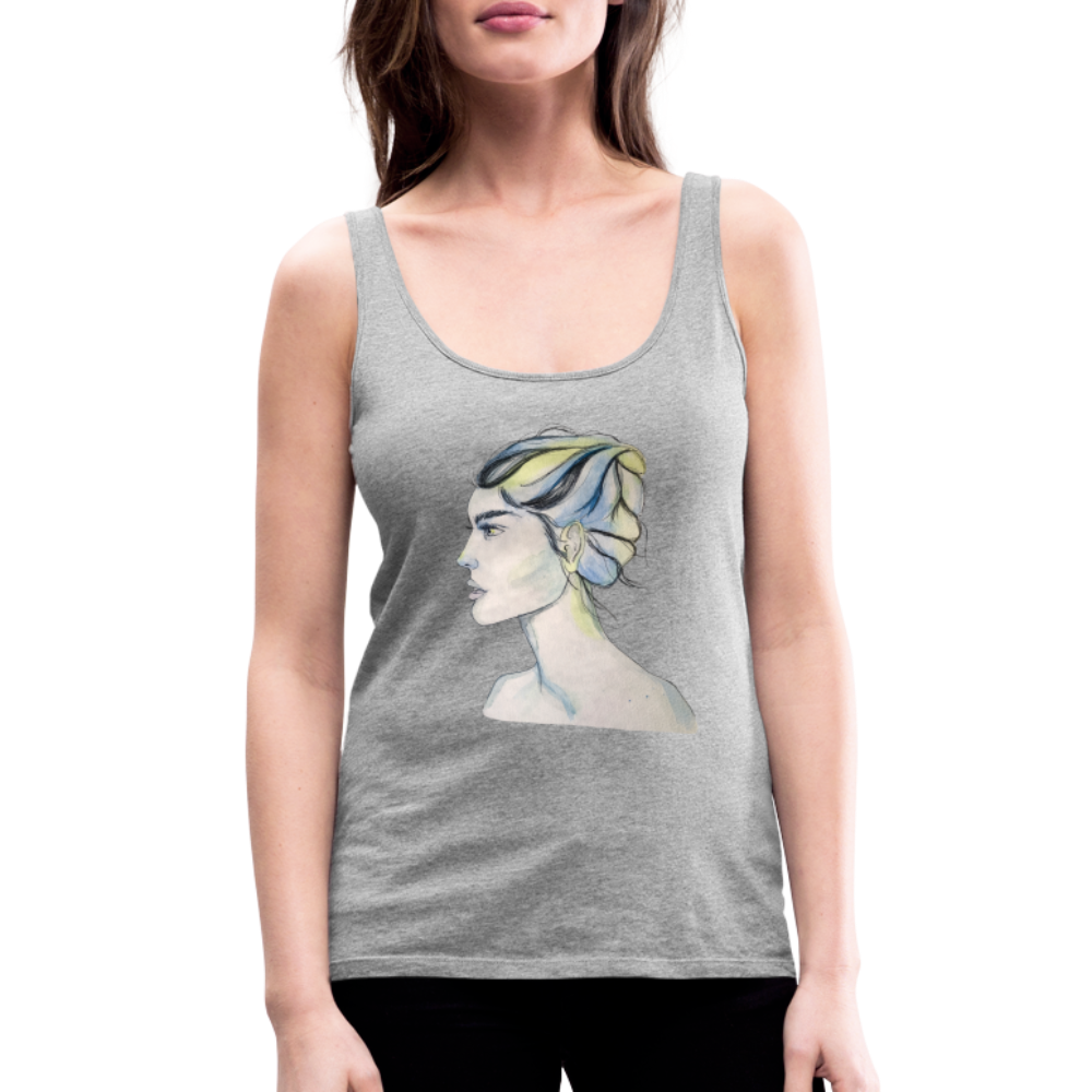 Portrait - Frauen Tank Top - Grau meliert