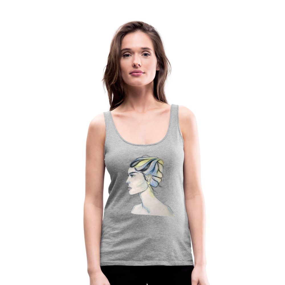 Portrait - Frauen Tank Top - Grau meliert