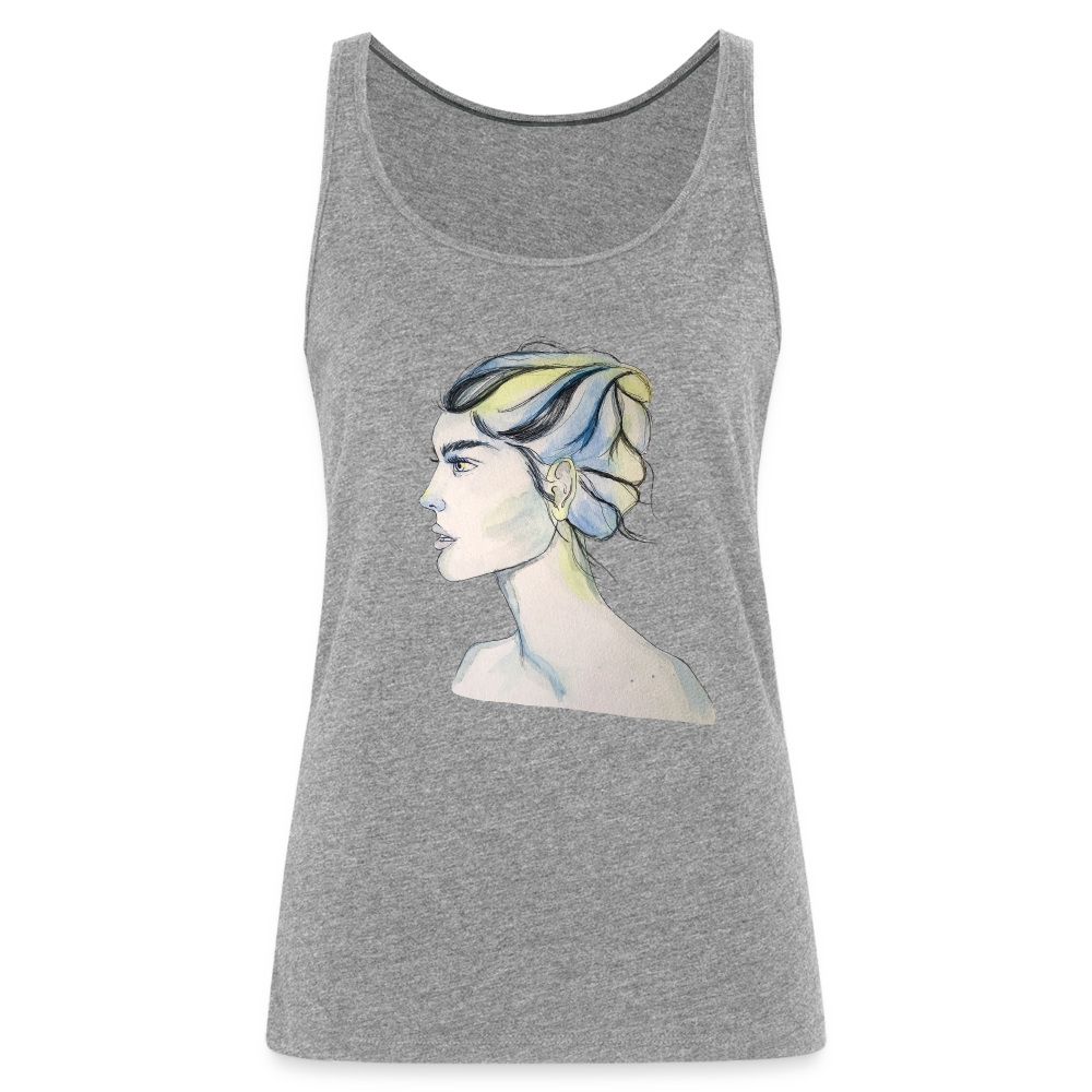 Portrait - Frauen Tank Top - Grau meliert