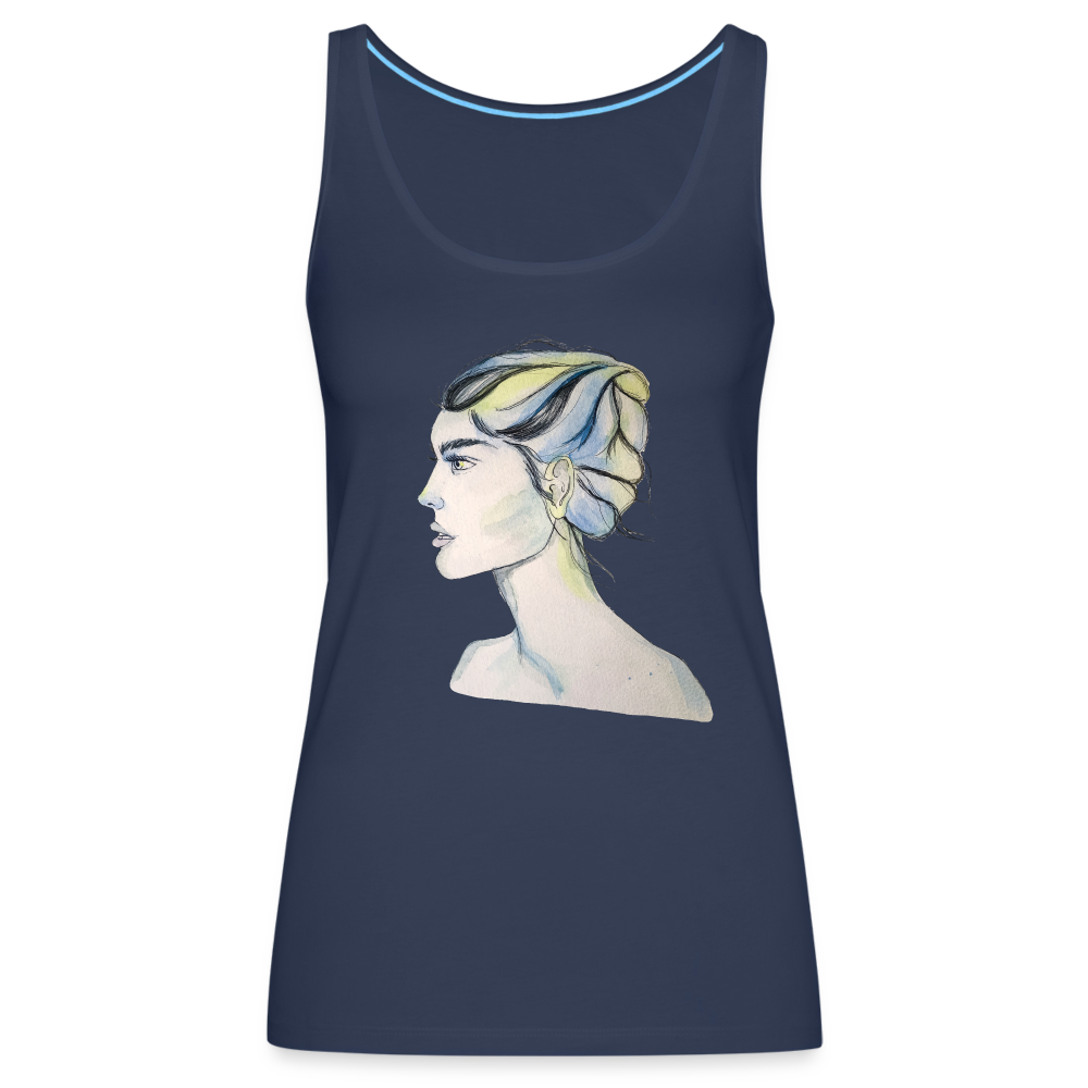 Portrait - Frauen Tank Top - Navy