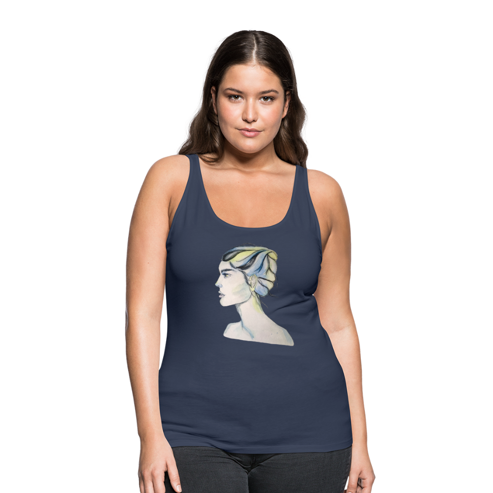 Portrait - Frauen Tank Top - Navy