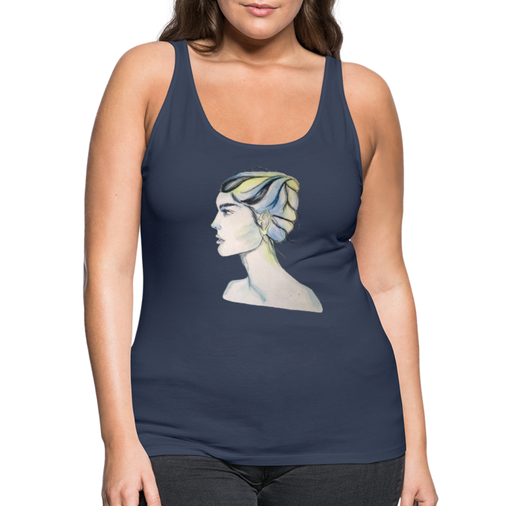 Portrait - Frauen Tank Top - Navy
